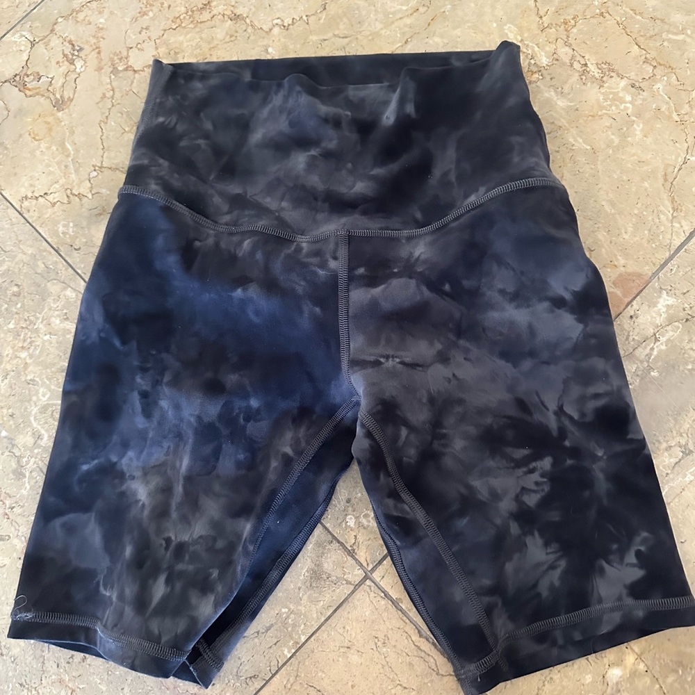 Women's Black Tie-Dye Shorts